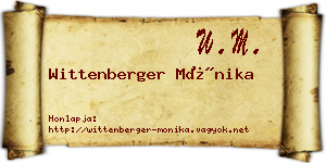 Wittenberger Mónika névjegykártya
