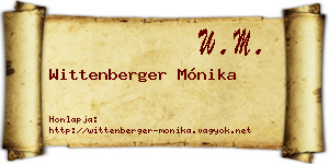 Wittenberger Mónika névjegykártya