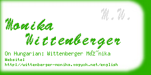 monika wittenberger business card